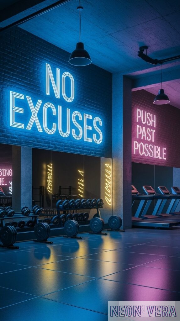11 neon signs for gyms fitness studios motivate energize clients 0004 Inspirational Quotes to Push Through Plateaus