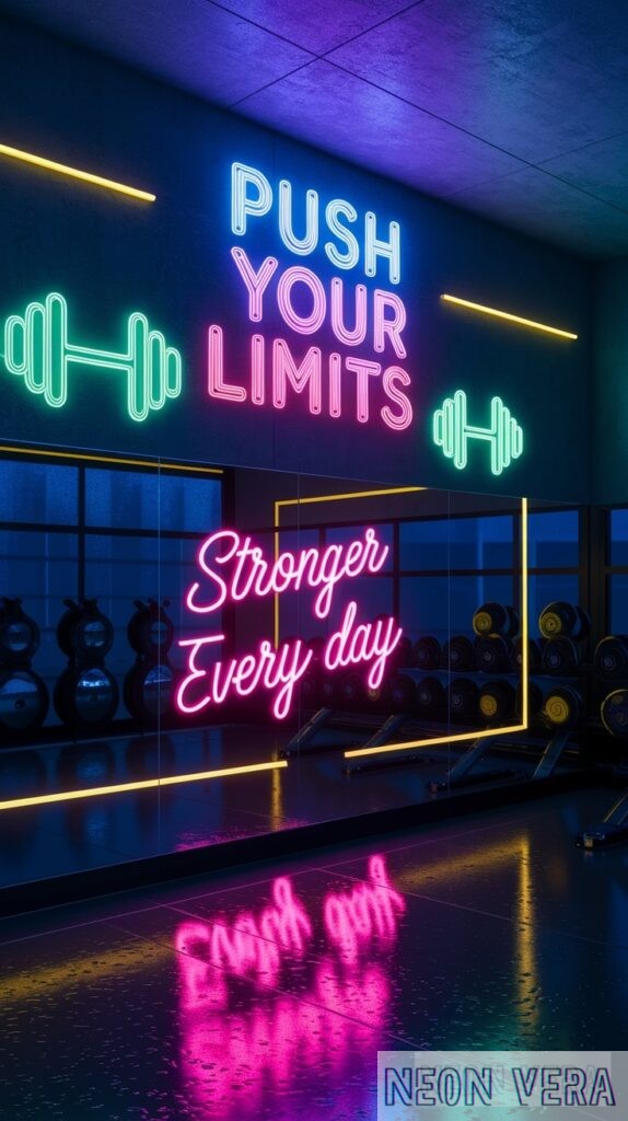 11 neon signs for gyms fitness studios motivate energize clients 0008 Custom Workout Mantras in Neon