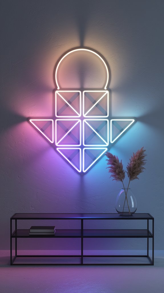 abstract geometric neon decor abstract geometric neon decor