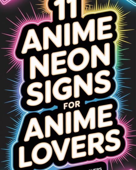 anime themed neon sign collection