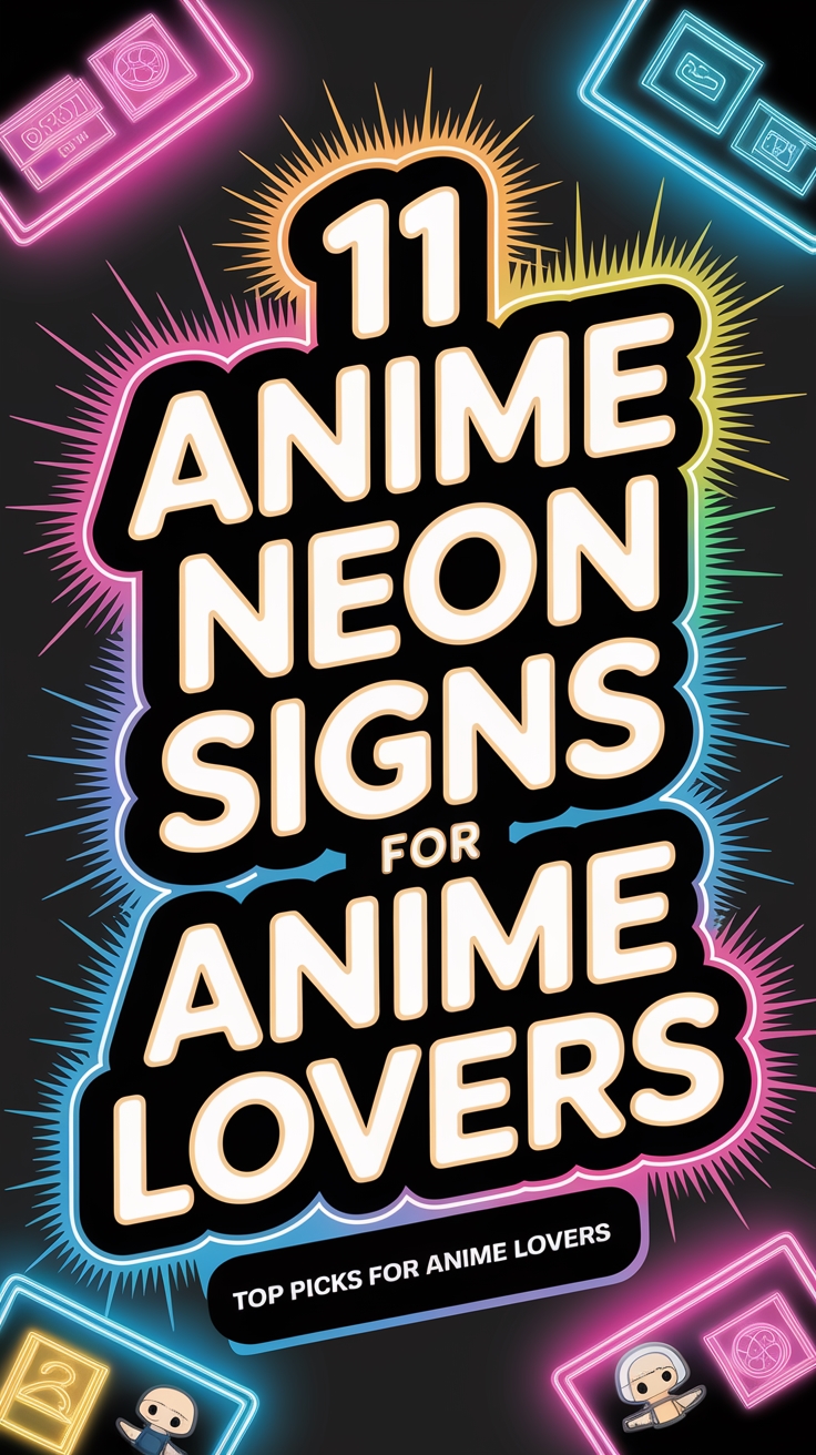 anime themed neon sign collection