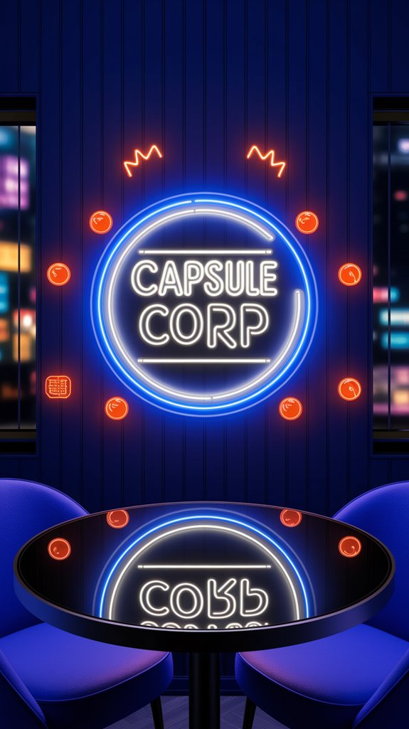capsule corp neon light