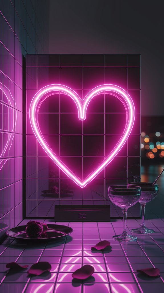 charming pink heart neon charming pink heart neon