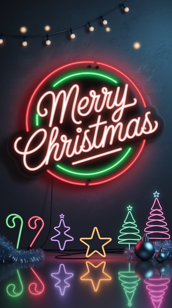 cheerful holiday neon decor cheerful holiday neon decor