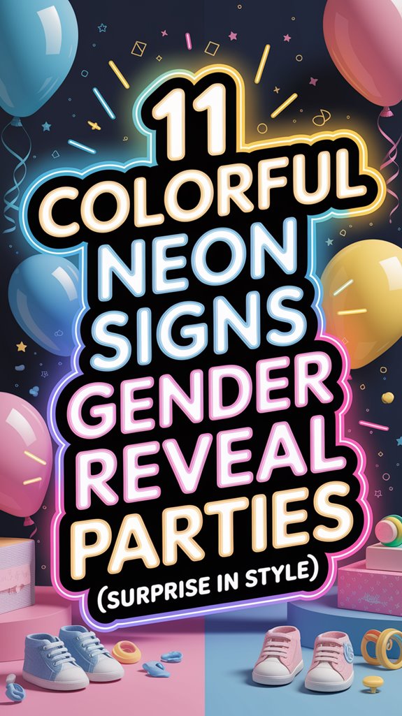 colorful neon gender reveal colorful neon gender reveal
