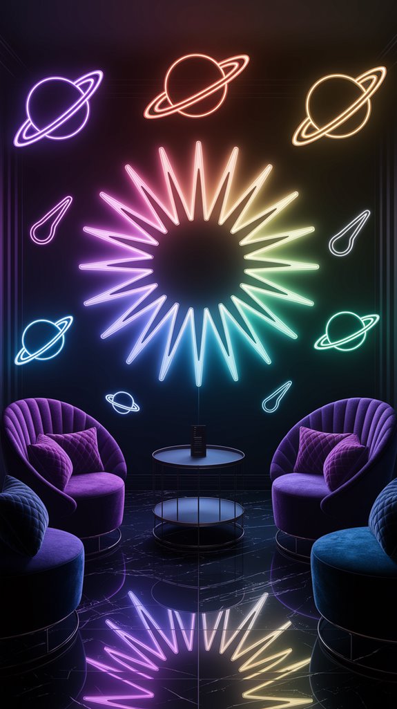 cosmic swirling neon display cosmic swirling neon display
