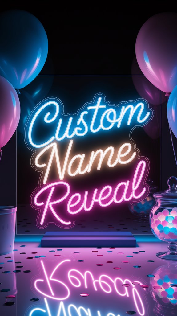custom neon name reveal custom neon name reveal