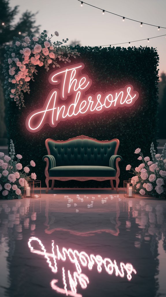 custom neon wedding sign custom neon wedding sign