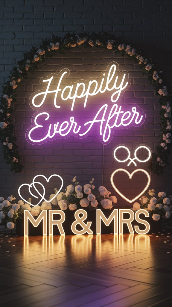 custom neon wedding signs custom neon wedding signs