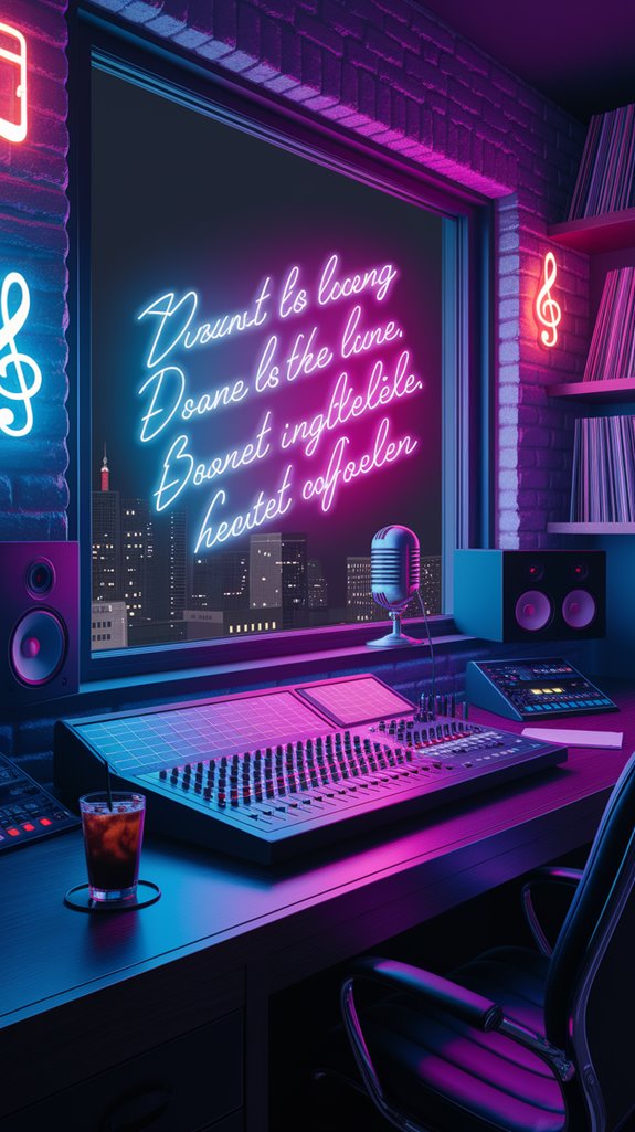customizable neon song lyrics customizable neon song lyrics