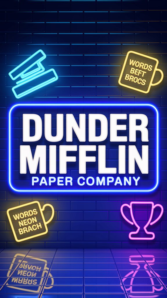 dunder mifflin neon decor dunder mifflin neon decor