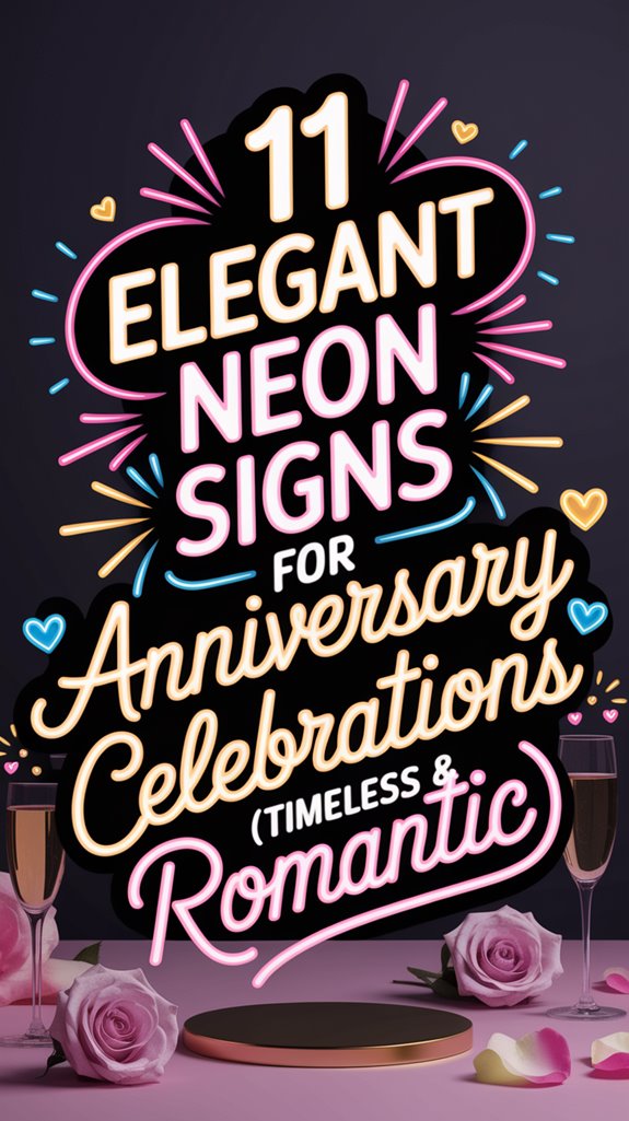 elegant neon anniversary signs elegant neon anniversary signs