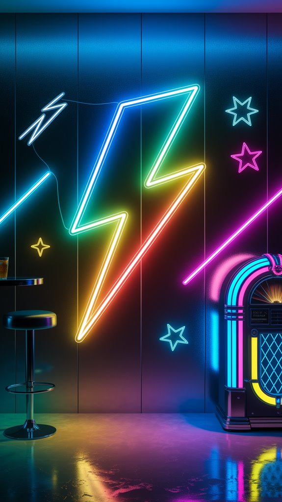 energizing neon lightning decor energizing neon lightning decor