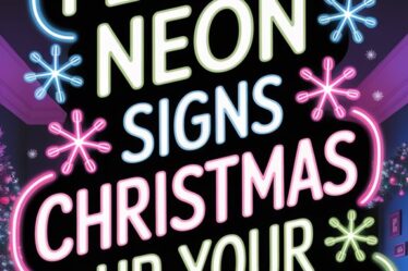 festive neon christmas decorations