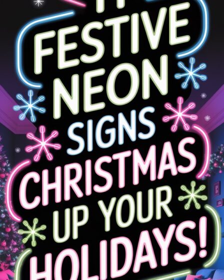 festive neon christmas decorations