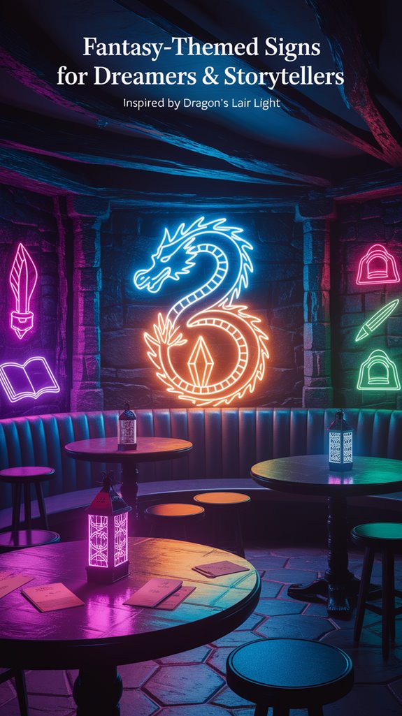 fiery dragon themed neon light fiery dragon themed neon light