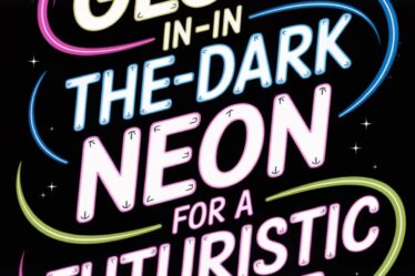 futuristic glow in the dark signs