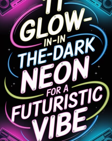 futuristic glow in the dark signs
