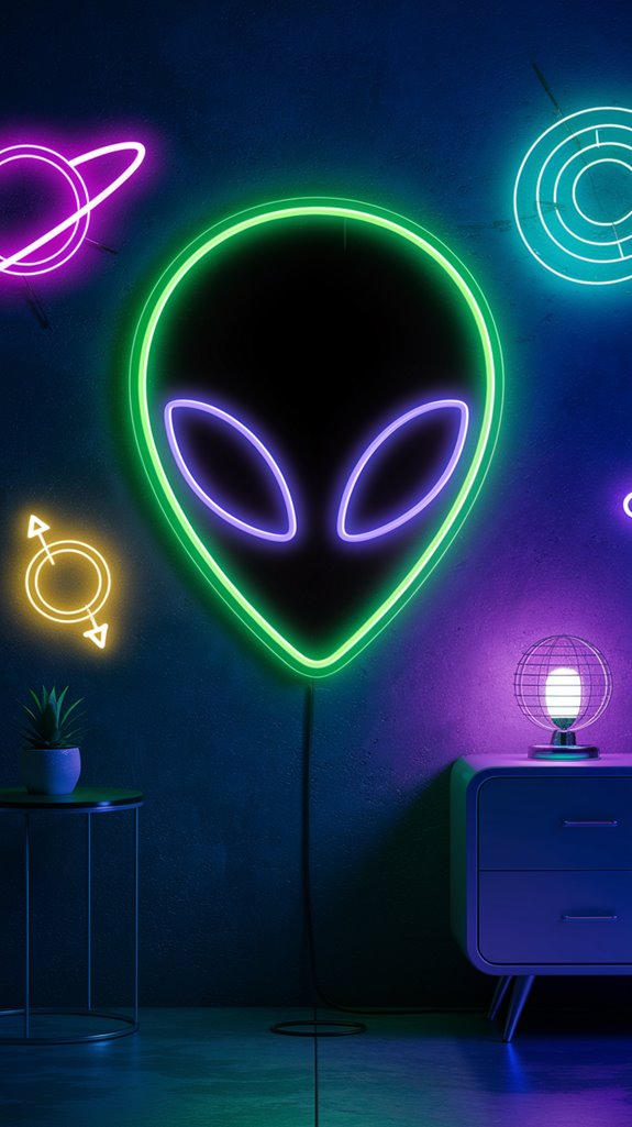 futuristic glowing alien decor futuristic glowing alien decor