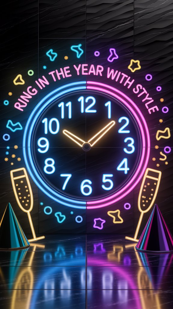 glowing countdown clock excitement