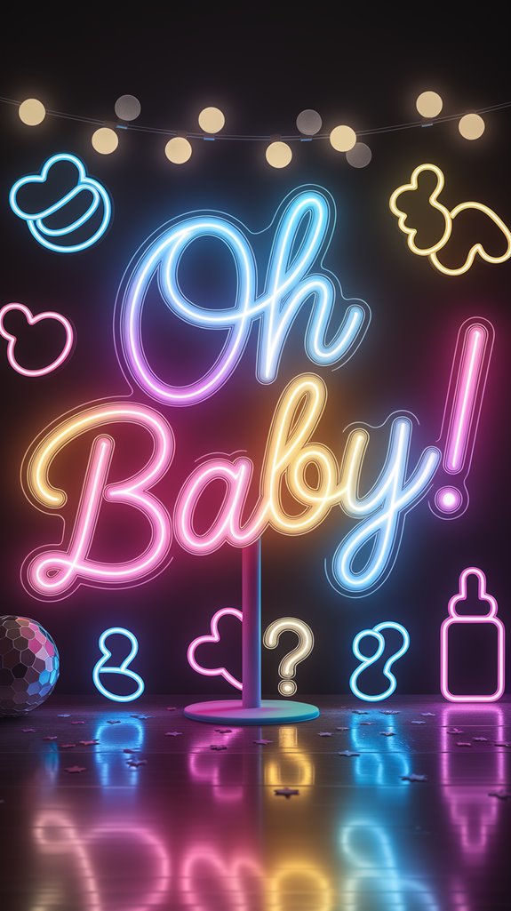 glowing neon gender reveal glowing neon gender reveal