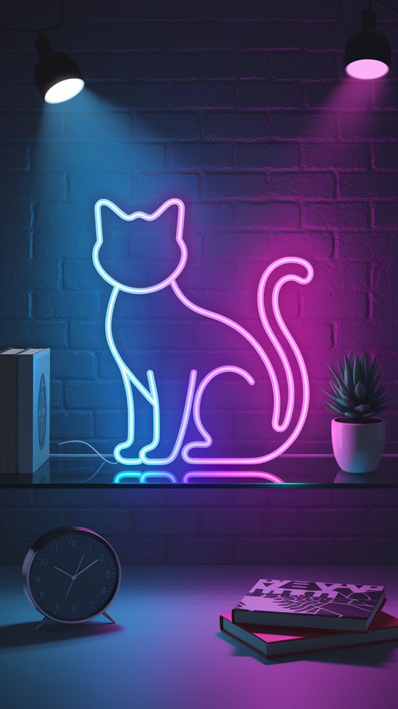 holographic cat neon lamp holographic cat neon lamp