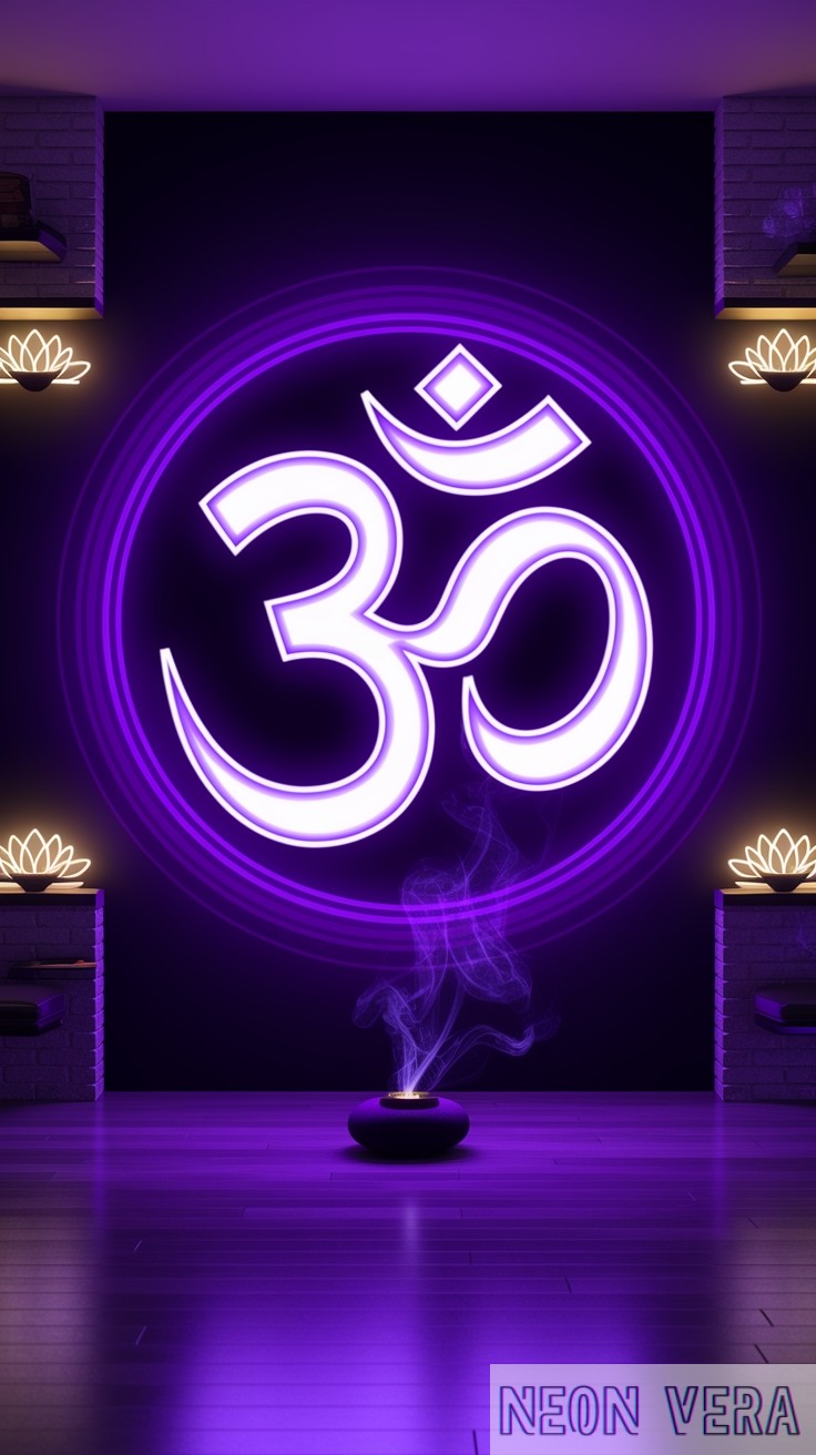 illuminated om meditation symbol illuminated om meditation symbol