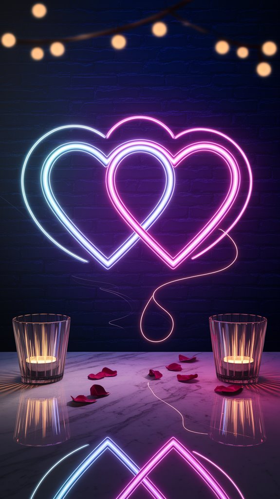 intertwined hearts neon sign intertwined hearts neon sign