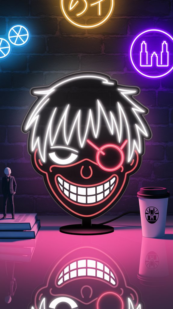 kaneki s neon mask lamp