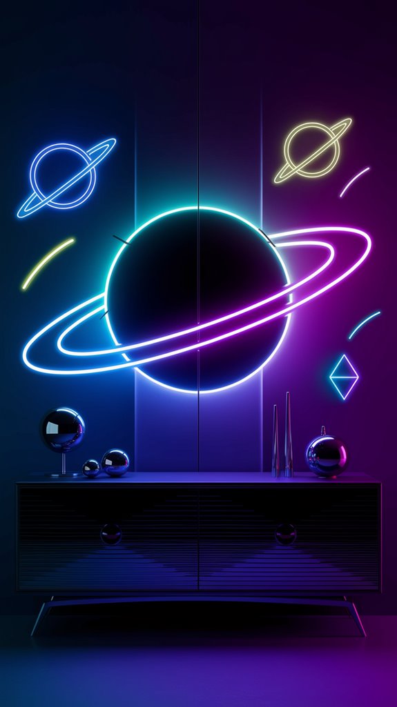 luminous saturn neon decor luminous saturn neon decor