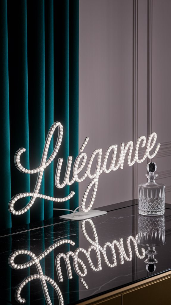 luxury neon crystal signs