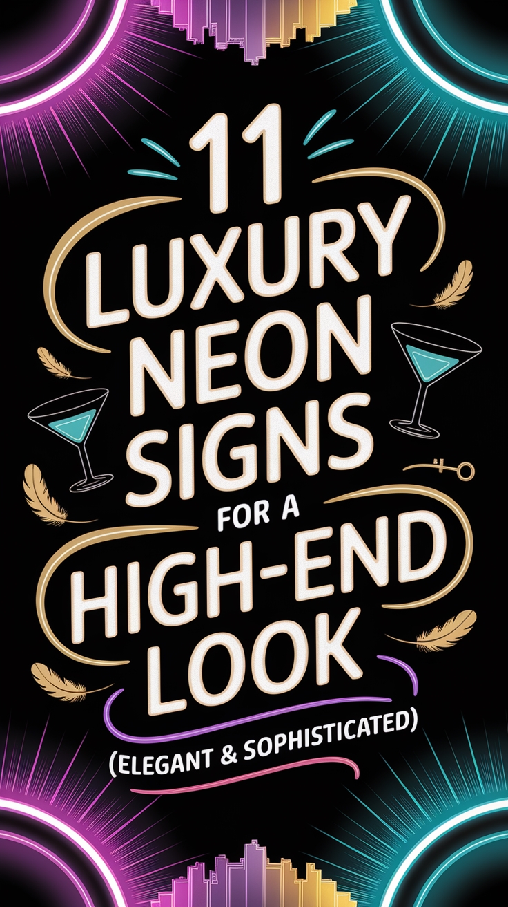 luxury neon sign decor