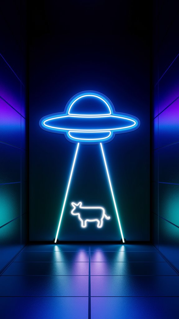 minimalist ufo abduction sign minimalist ufo abduction sign