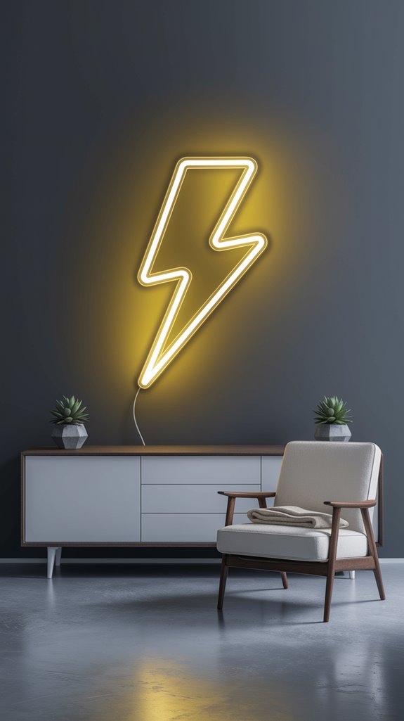 modern neon lightning decor modern neon lightning decor