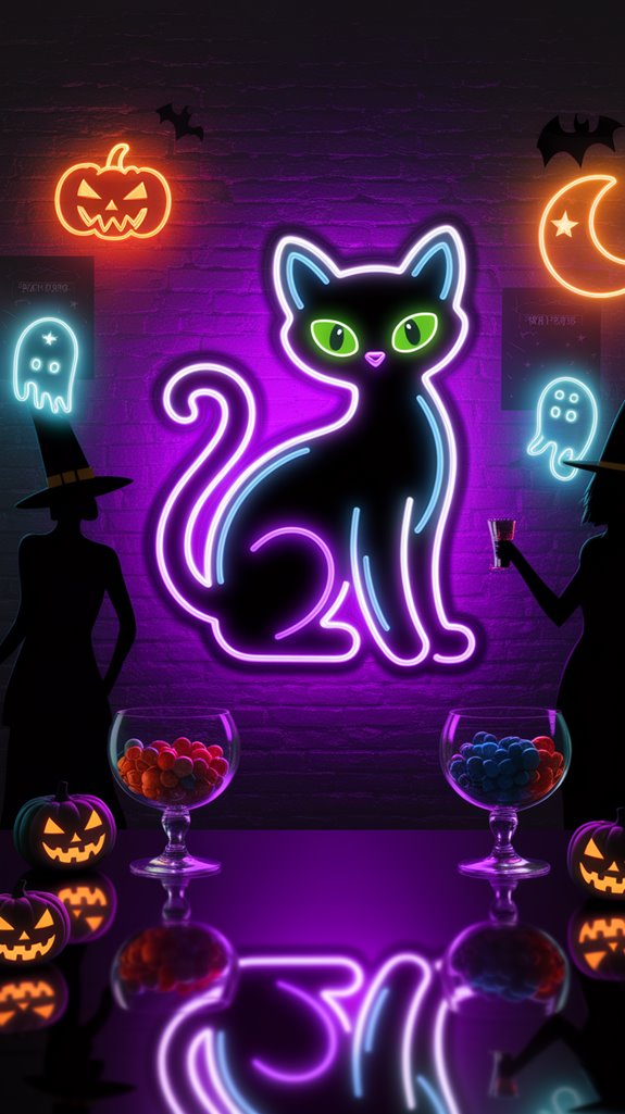 neon black cat charm neon black cat charm