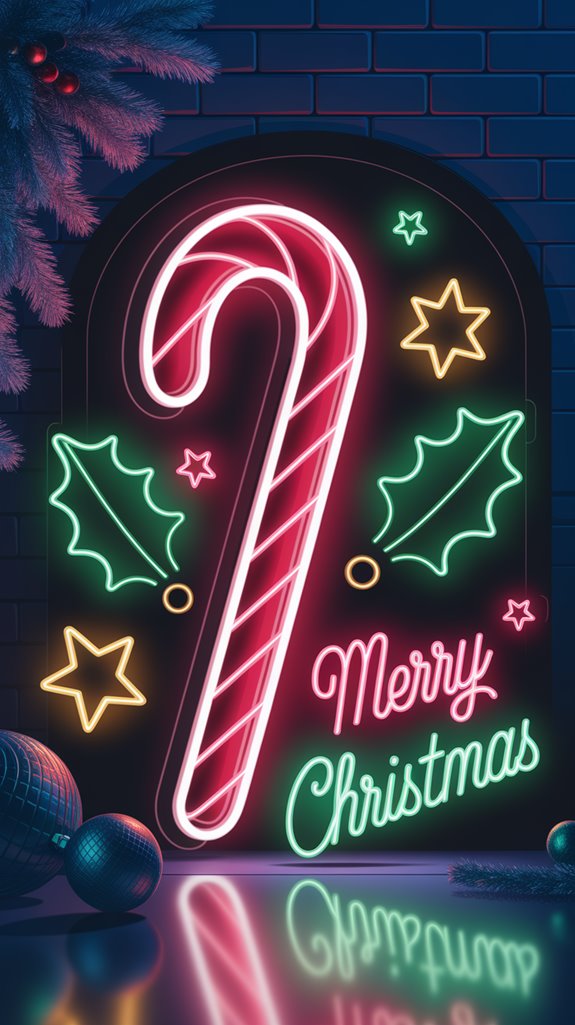 neon candy cane d cor neon candy cane d cor