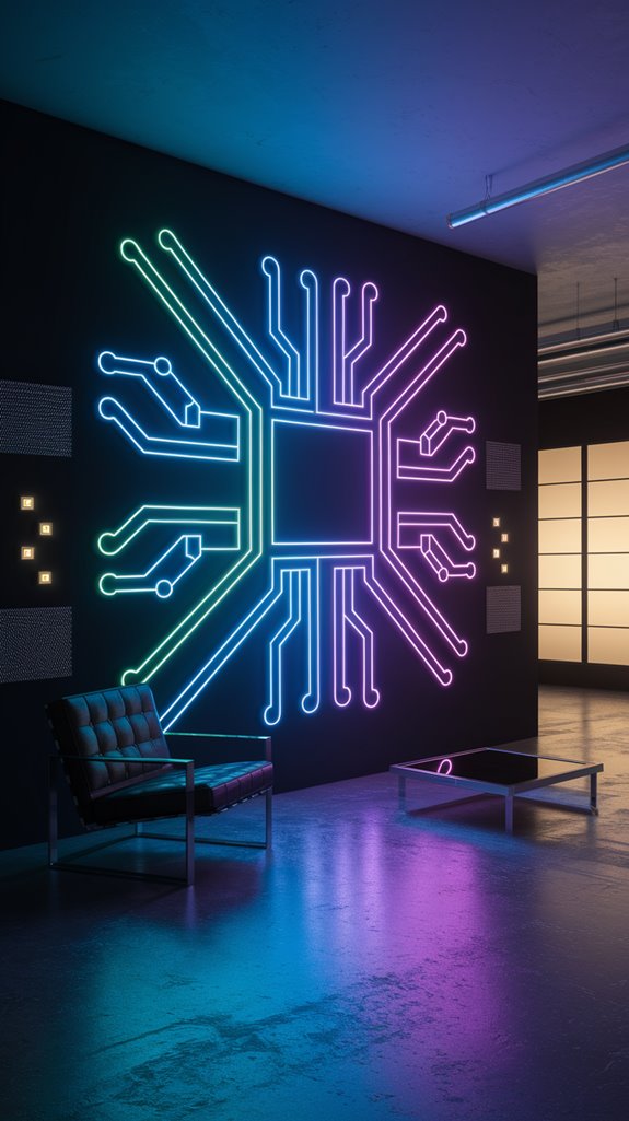 neon circuit board decor neon circuit board decor
