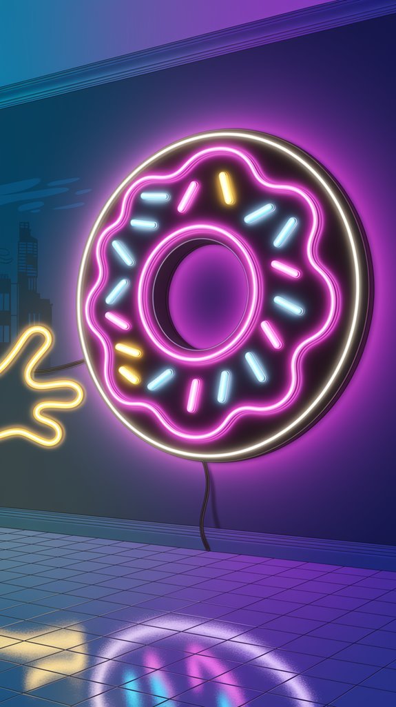 neon donut nostalgia decor neon donut nostalgia decor