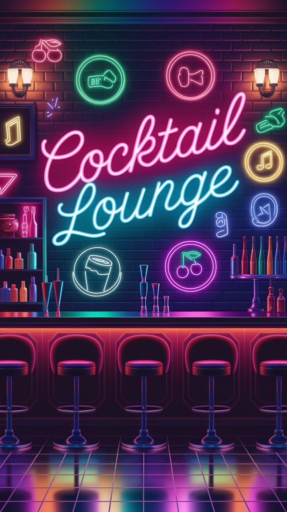 neon lit cocktail lounge nostalgia neon lit cocktail lounge nostalgia