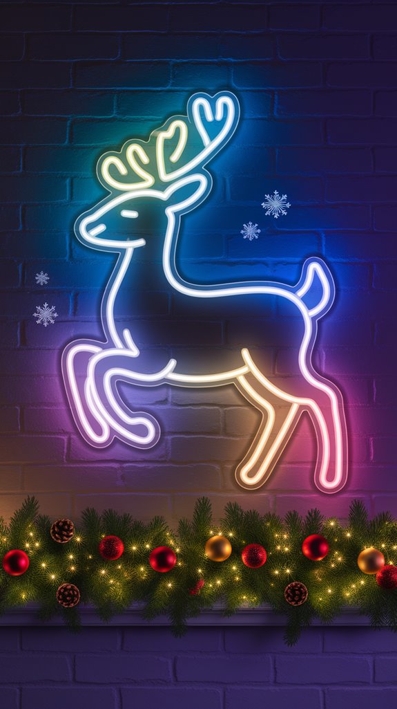 neon reindeer christmas decor neon reindeer christmas decor
