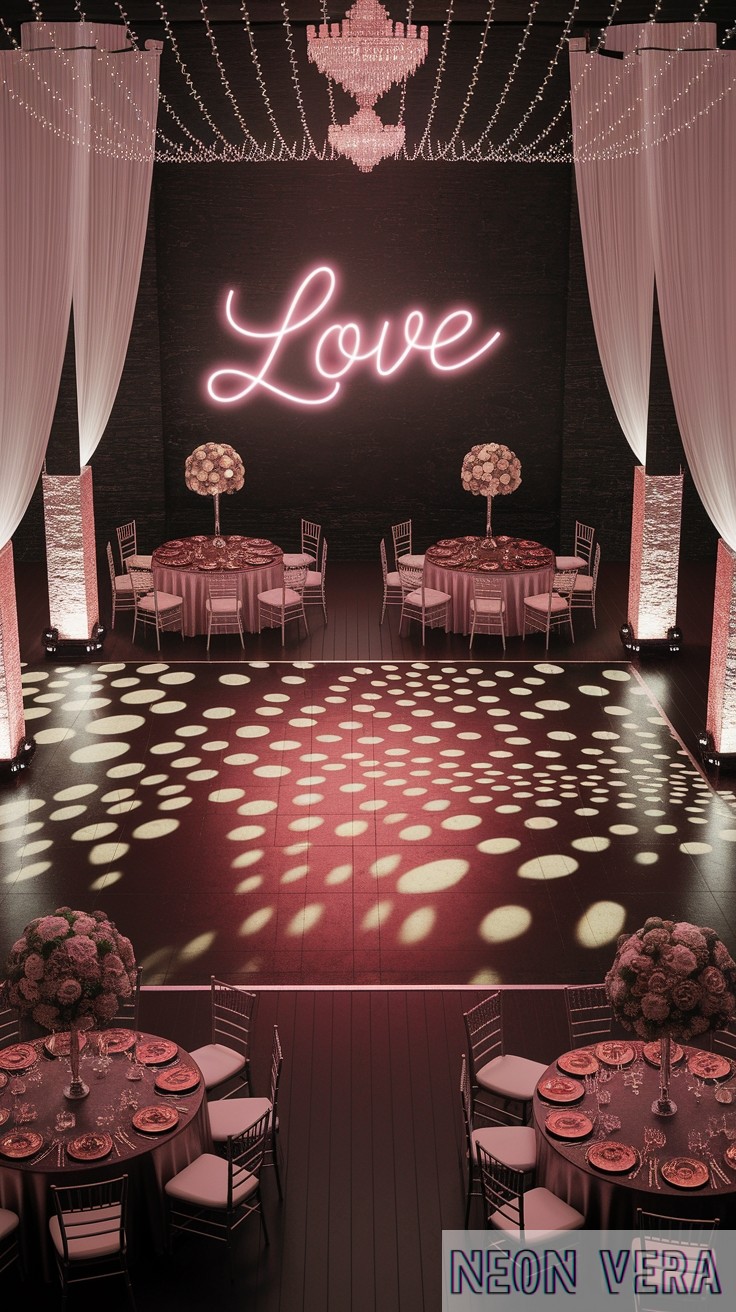 neon wedding lighting atmosphere neon wedding lighting atmosphere