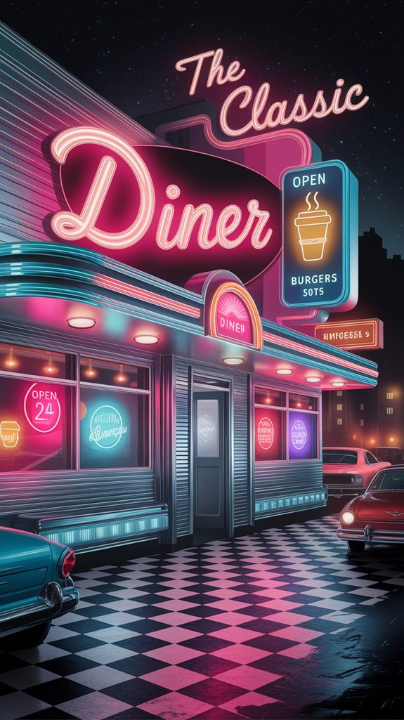 nostalgic diner neon glow nostalgic diner neon glow