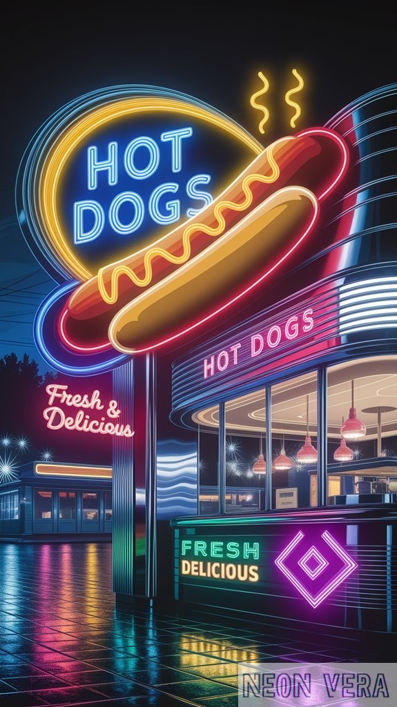nostalgic neon hot dog nostalgic neon hot dog