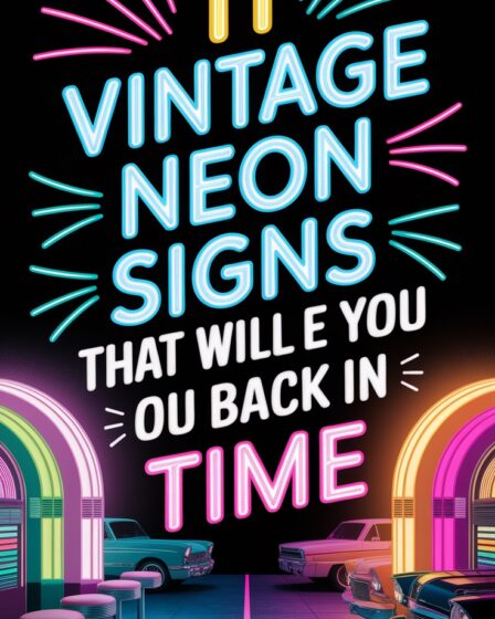nostalgic retro neon signs