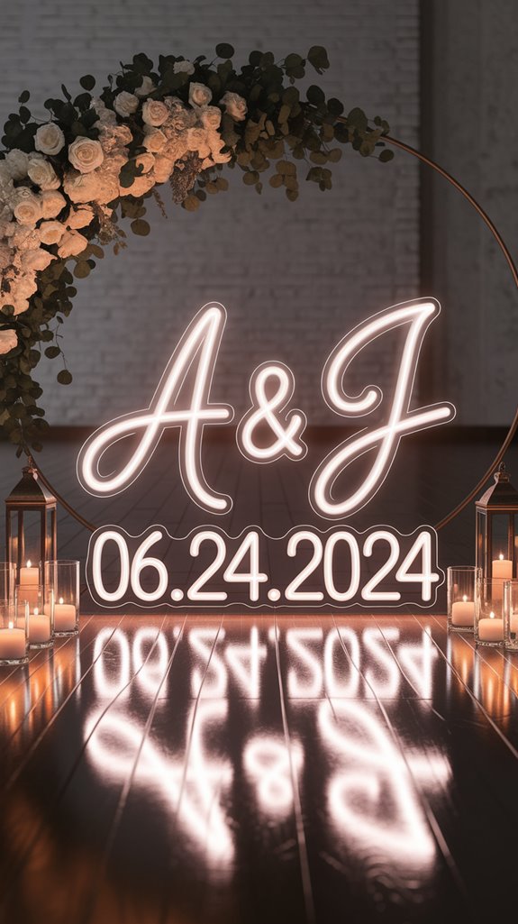 personalized neon wedding sign personalized neon wedding sign