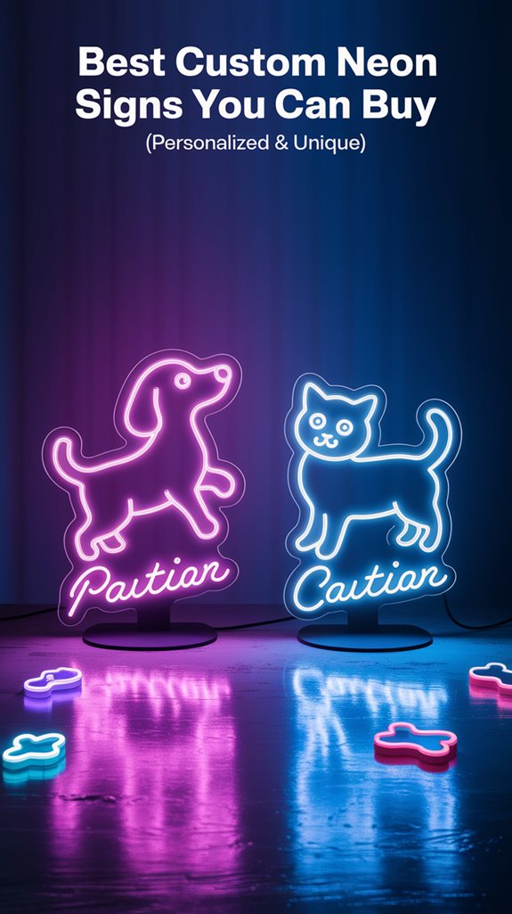 personalized pet themed neon signs personalized pet themed neon signs