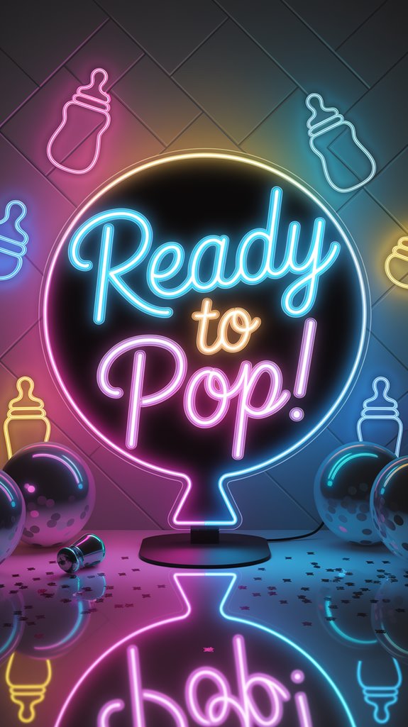 playful neon balloon sign playful neon balloon sign
