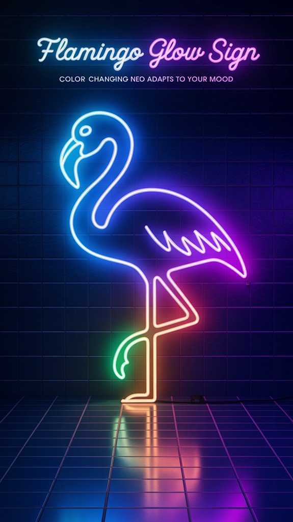 playful neon flamingo decor playful neon flamingo decor
