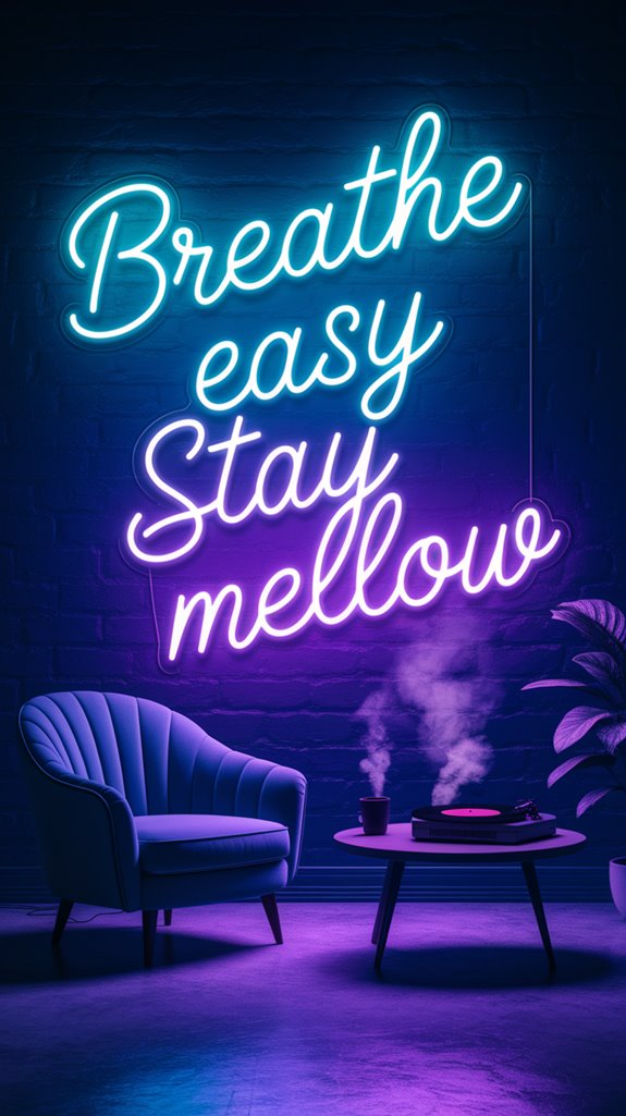 relaxing neon sign glow