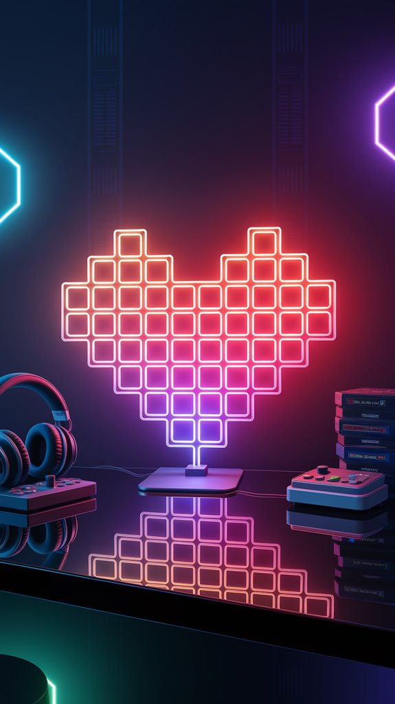 retro gaming neon art retro gaming neon art